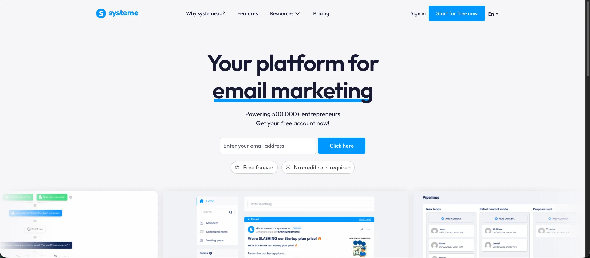 how to build a sales funnel for free 2026 systeme.io signup